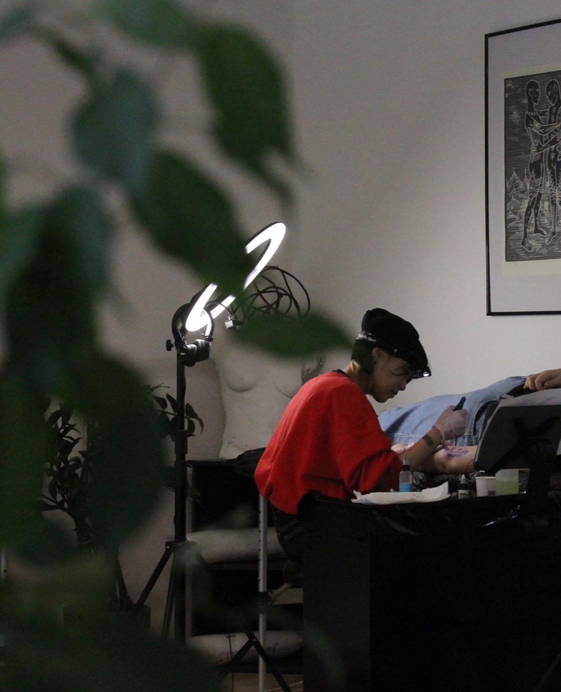 Tattoo session at ARTSPACE